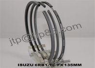 حلقه های پیستون موتور دیزل 6RB1 برای Isuzu 1-12121-076-0 / قطعات موتور خودرو